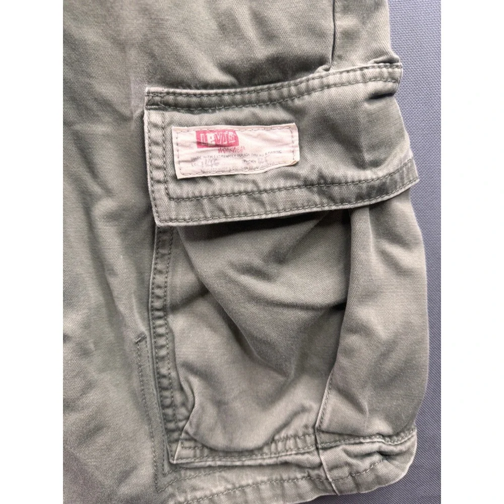 Levi's Workwear Cargo‎ Pants Boys Olive Green Canvas 16 Regular